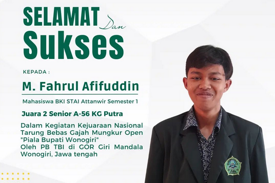 M. Fahrul Afifuddin Mahasiswa BKI Raih Juara Senior A-56
